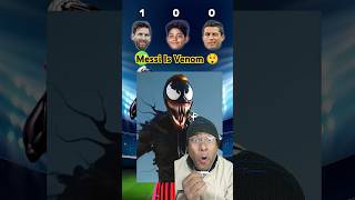 Messi is Venom 😲 shorts soccershorts ronaldo footballshorts messi comparison quiz [upl. by Abrahams]