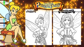 Tinkerbell Coloring Video 36  The Pirate Fairy Zarina and Tinkerbell Coloring Page [upl. by Woodley173]