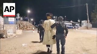 Israeli police and ultraOrthodox Jews clash before Lag BaOmer festivities [upl. by Nyltiak]