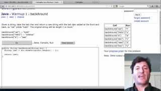 CodingBat 1  Introduction to Java Strings [upl. by Ahseel277]