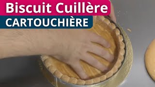 Réaliser une cartouchière avec un Biscuit Cuillère  PatisCoach cappâtissier [upl. by Maillij]