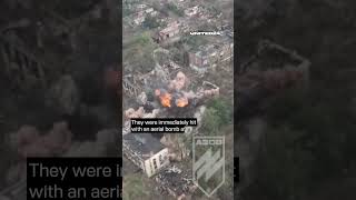 Ukrainian UAV operator detected Russian soldiers 💥 They were hit with an aerial bomb warinukraine [upl. by Bael333]