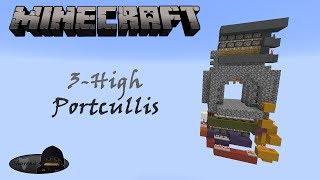 Minecraft 3High Castle Gate Portcullis [upl. by Winifred]