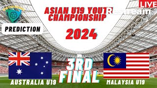 Australia vs Malaysia Live Stream AFF Asian U19 Youth Championship 2024 3RD Final [upl. by Anilac524]