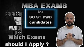 MBA for SC ST PwD Exams to Focus [upl. by Bobbe]