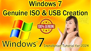 Windows 7 Genuine downloads Installation MultiEdition ISO USB Guide 2024 [upl. by Dafodil]