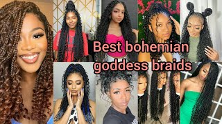 Best bohemian goddess braids hairstyles  Braids styles 2024  Boho braids hairstyle [upl. by Thad]