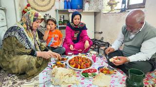 Azerbaijani Dolma Recipe  Delicious Dolma in village  potato Dolma [upl. by Randie998]