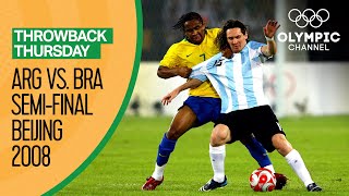 Argentina vs Brazil  Highlights  Mens Football Beijing 2008  Throwback Thursday [upl. by Niltak]