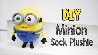 DIY Minion Bob Sock Plushie Tutorial Free Pattern [upl. by Dode]