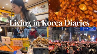 A very dynamic week in Seoul l Olive Young namdaemun best ddukbokki ever political protest [upl. by Riccardo]