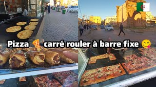 Cherchell Tipaza Pizza 🍕fourré carré rouler à barre fixe 😋 [upl. by Kendall]