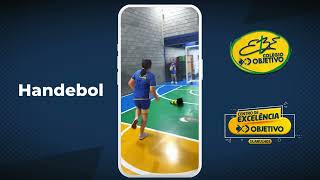 Treinamento Esportivo Handebol  Colégio EBE Objetivo  Guarulhos [upl. by Suoirtemed]