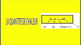 Quantité de chaleur [upl. by Retsev]