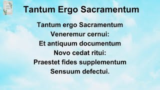 Tantum Ergo Sacramentum Song with Lyrics [upl. by Ancell]