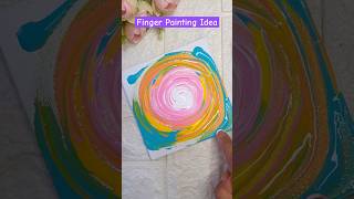 Must try finger painting 💜 painting canvaspainting shorts shortvideo acrylicpainting [upl. by Arnst397]