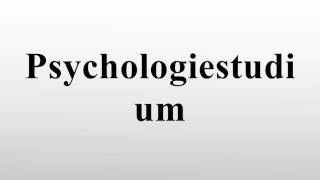 Psychologiestudium [upl. by Aicena476]