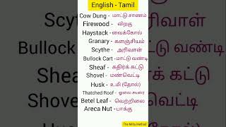 English words for beginners spokenenglish spokenenglishintamil educationalvideo shortsfeed [upl. by Ezechiel105]