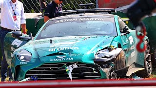 Bernd Maylander incredible crash with her safety car at Monza Circuit [upl. by Stuckey62]