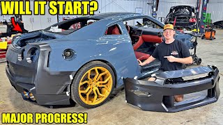 Rebuilding A Wrecked 2024 Nissan GTR Part 6 [upl. by Antin]