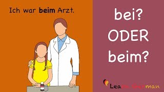 Learn German  Common Mistakes in German  bei oder beim  A1  A2 [upl. by Wolfram364]