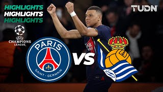 HIGHLIGHTS  PSG vs Real Sociedad  UEFA Champions League 202324  8vos  TUDN [upl. by Pearline]