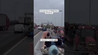 Pont dAquitaine Bordeaux  Les agriculteurs en colère  viralvideo reels media manifestation [upl. by Dwane701]