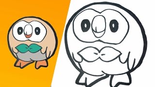 Como dibujar a ROWLET paso a paso  how to draw ROWLET step by step [upl. by Paderna556]