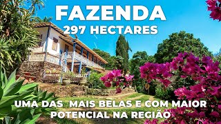 INDISPONÍVEL LINDA FAZENDA COM SEDE COLONIAL EM 297 HECTARES [upl. by Atse446]