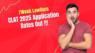 CLAT 2025 Application Dates Out  CLAT 2025  Application Fees  Eligibility  Latest News [upl. by Felder419]