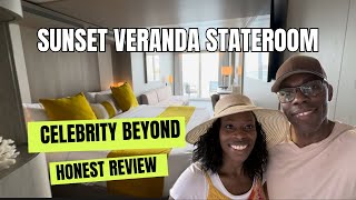 Unveiling the Celebrity Beyond Stateroom  detailed review of the Sunset Veranda balcony stateroom [upl. by Amr]