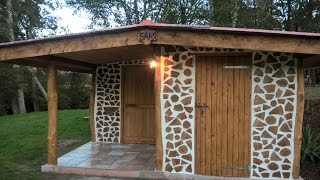 Our cordwood sauna construction [upl. by Rosol]