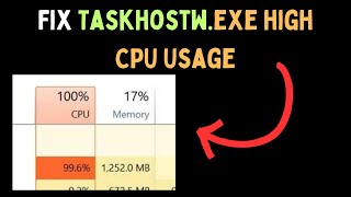 How to Fix Taskhostwexe High CPU Usage on Windows 11 [upl. by Akina]