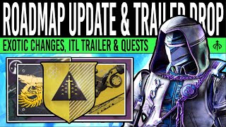 Destiny 2 ROADMAP UPDATE amp LAUNCH TRAILER New QUESTS Exotic BUFFS Final Shape Changes Catalysts [upl. by Ayr]