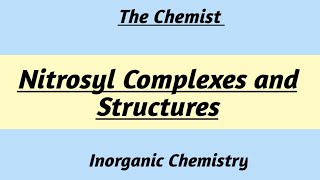 Nitrosyl Complexes  Inorganic chemistry [upl. by Aramot]