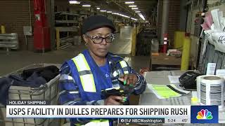 USPS prepares for holiday shipping rush  NBC4 Washington [upl. by Anglo]