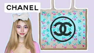 🎨 She Painted Her Own CHANEL Tote  👛 [upl. by Cleodal]