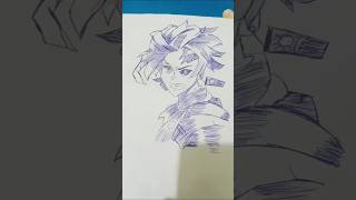 Tanjiro blue pan drawing100000 [upl. by Elletnuahc]