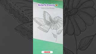 Easy Butterfly Drawing 🦋youtubeshorts art drawing butterfly [upl. by Niveek433]