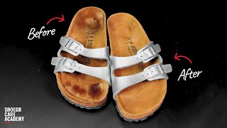 How to Clean Birkenstock Footbed amp Remove Toe Impressions  SHOEGRs Easy Restoration Guide [upl. by Letney]