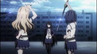 Busou Shoujo Machiavellianism  03 Empress Vs Mary Kikakujo And Rin Onigawara Scene Iloveanime [upl. by Erna652]