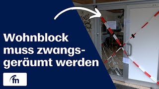 Zwangsräumung in Bad Mergentheim  Mieter müssen verwahrlosten Wohnblock verlassen [upl. by Groos]