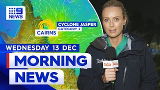 Queensland braces for Cyclone Jasper to make landfall within hours  9 News Australia [upl. by Airyk]