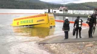 Waldeck Getränkelaster versinkt komplett im Edersee [upl. by Ameluz]