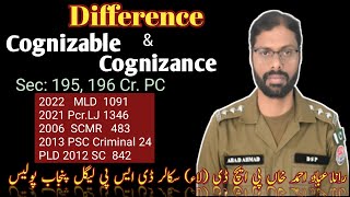 Difference Between Cognizance amp Cognizable [upl. by Attelocin367]