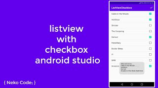 listview with checkbox android studio [upl. by Yesoj]