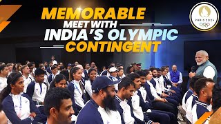 PM Modi meets Paris Olympics contingent [upl. by Pallas]