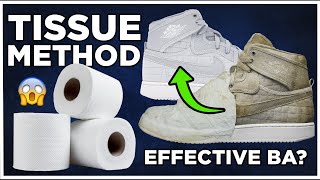 TISSUE METHOD  HOW TO REMOVE YELLOW STAINS ON SHOES [upl. by Widera]