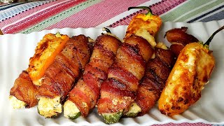 Three Cheese Air Fried Jalapeño Poppers Recipe  Episode 343 [upl. by Akinat]