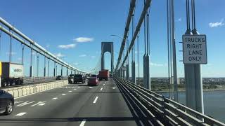 Crossing The Verrazano Bridge From Staten Island To Brooklyn [upl. by Paza793]